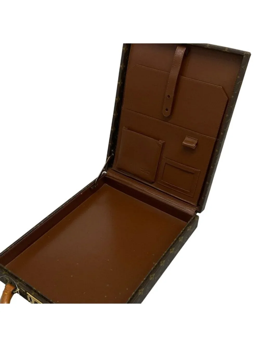 Louis Vuitton Attache Case Monogram Vertical Lock Number Handbag